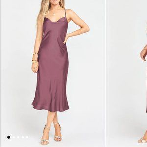 Show me your mumu Satin Cowl Midi Dress